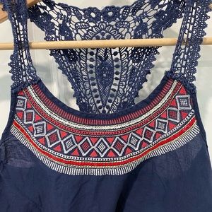 Cute tribal work too with crochet in the back